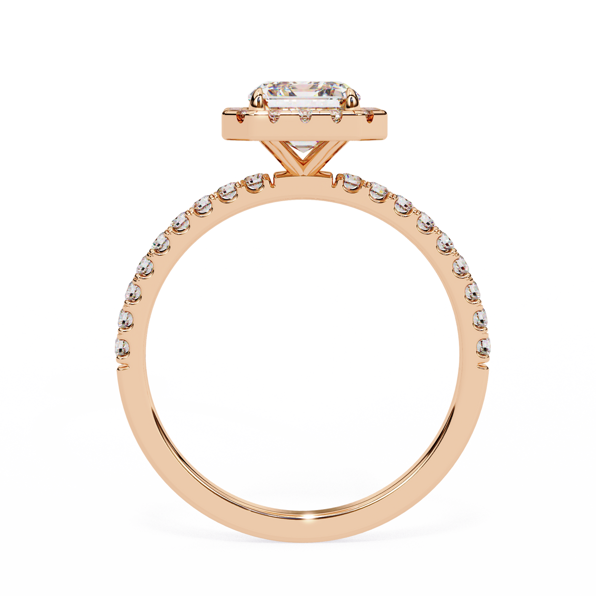 Emerald and Round Cut 2.02 Ct Lab Grown Diamond Art Deco Cluster Delicate Style Engagement Ring Gift for Her - HIGHCARAT DIAMONDS