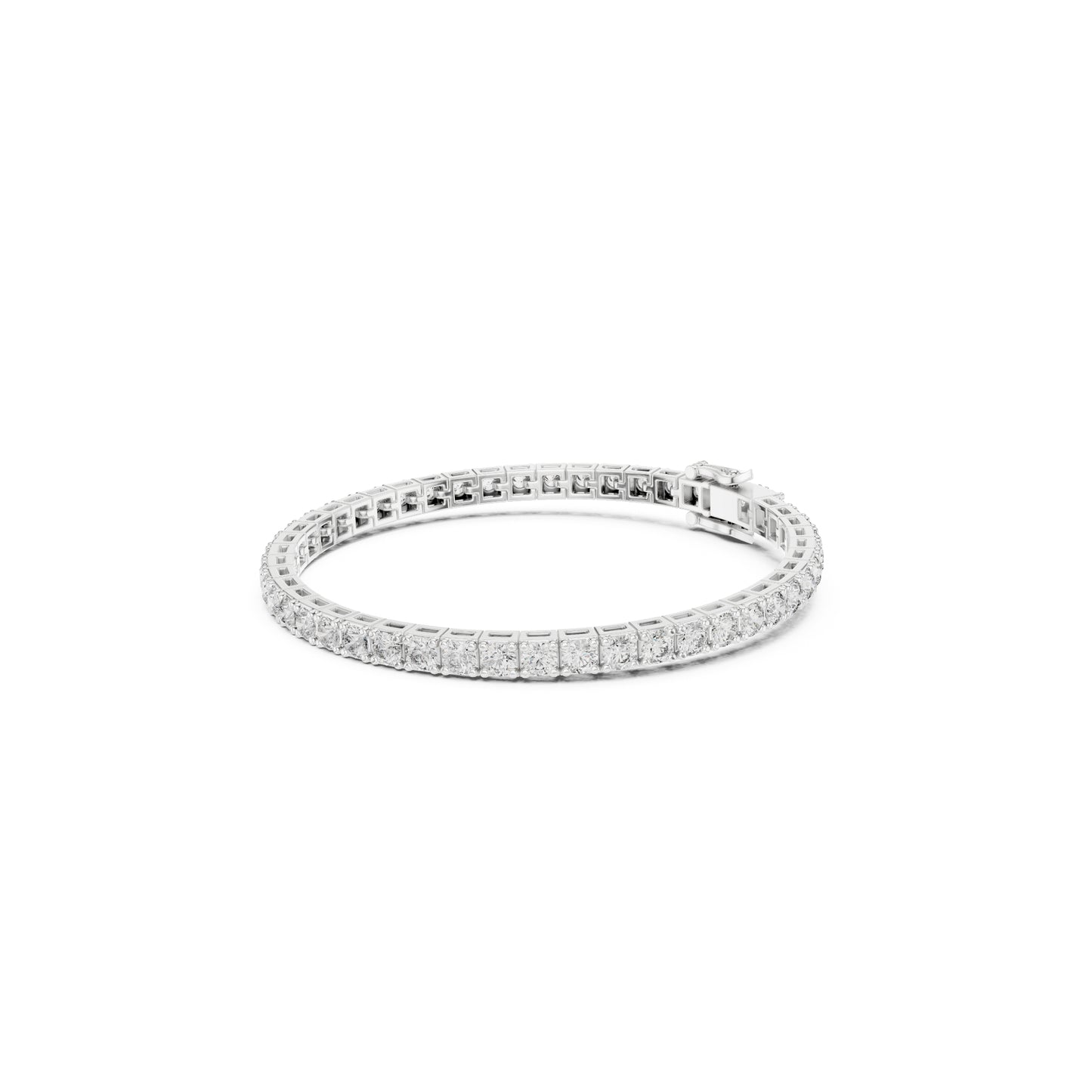 9.25 Ct Round Shape Top Grade Lab Grown Diamond 14k Solid Gold Unique Fabulous Tennis Wedding Bracelet
