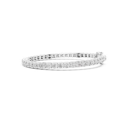 9.25 Ct Round Shape Top Grade Lab Grown Diamond 14k Solid Gold  Unique Fabulous Tennis Wedding Bracelet