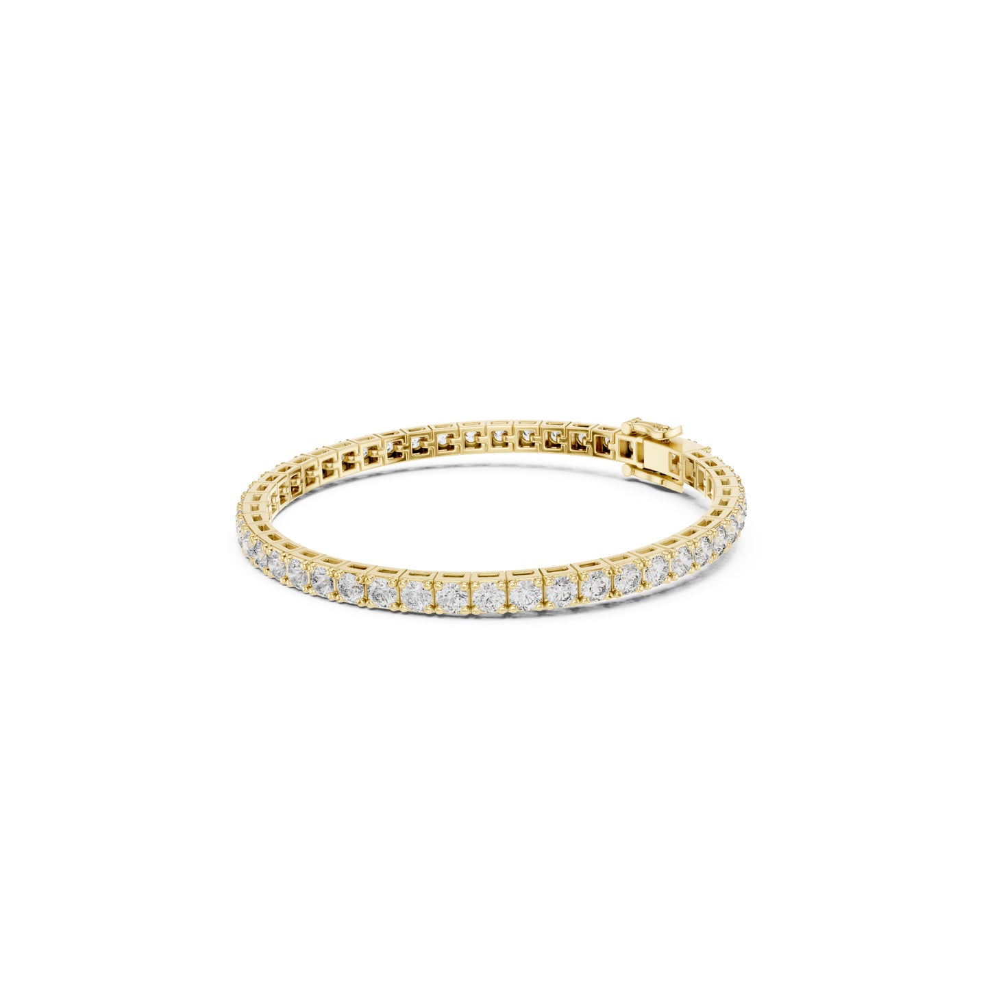 9.25 Ct Round Shape Top Grade Lab Grown Diamond 14k Solid Gold Unique Fabulous Tennis Wedding Bracelet