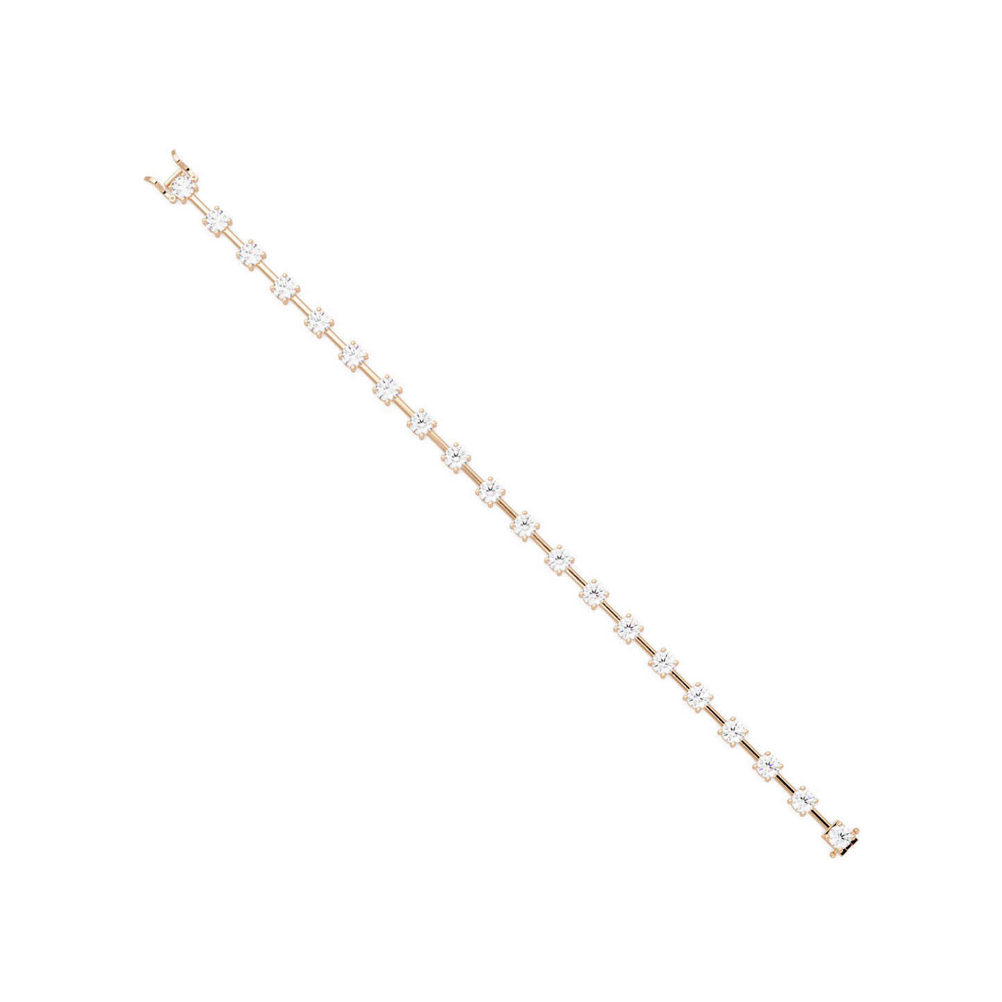 Floating Lab Grown Round Diamond Line Bracelet - HIGHCARAT DIAMONDS