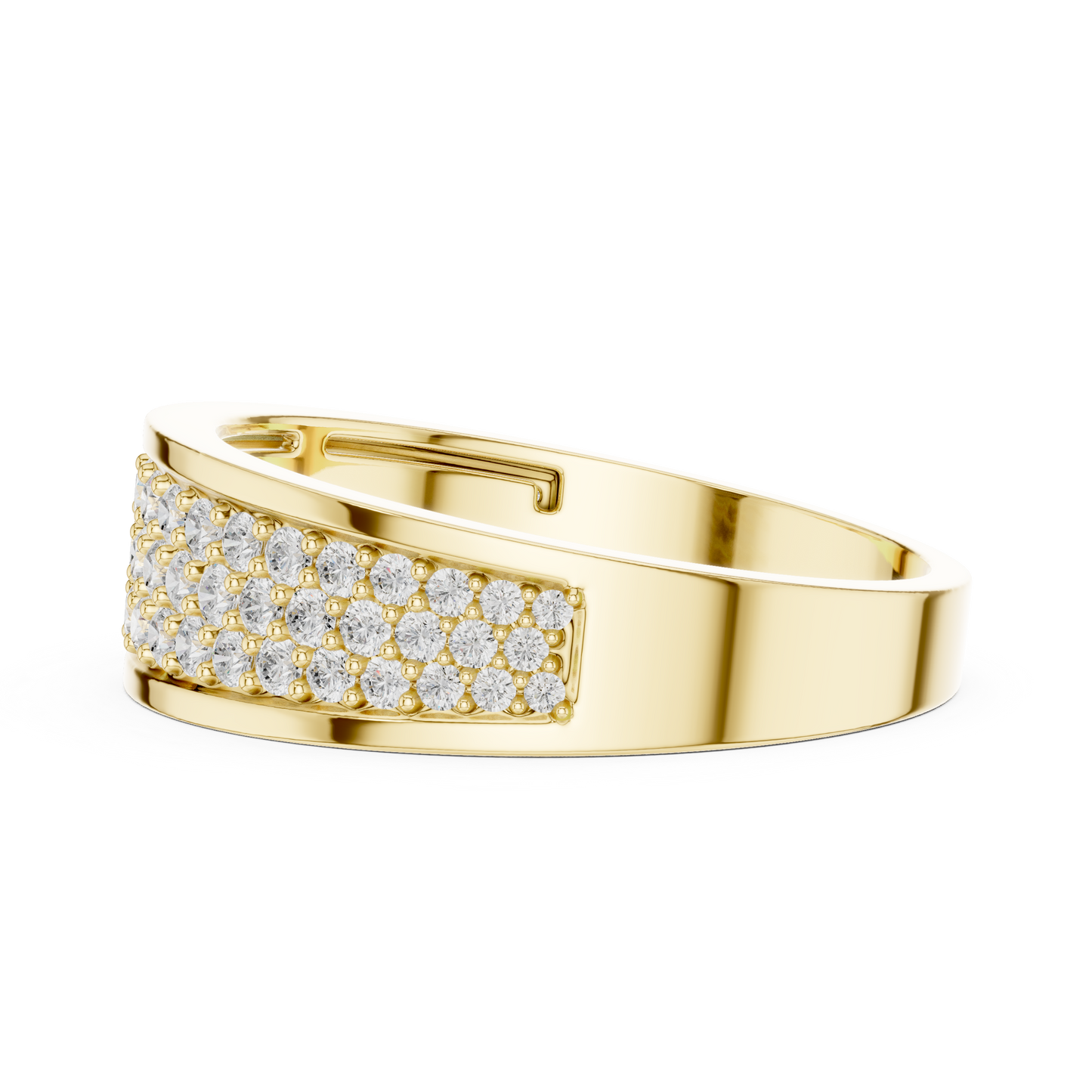18k Solid Gold Round Shapes Lab grown & Natural Diamond Men Ring For Every Occasionally Wear For Her