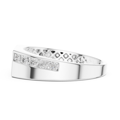 Round Shape Lab Grown Diamond Every Day Shiny Brilliant Diamond Ring For Men Gift