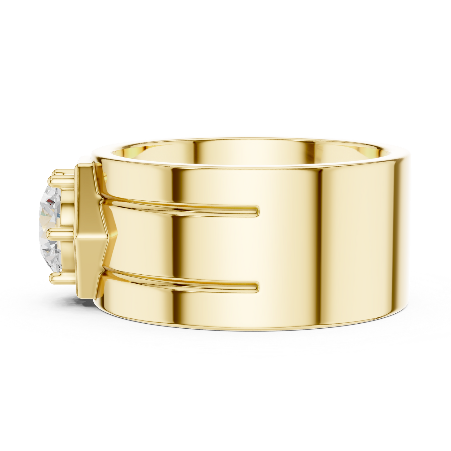 1.49 Ct Round Cut Lab Grown Diamond Classic Vintage Men's Unique Diamond Ring For Anniversary