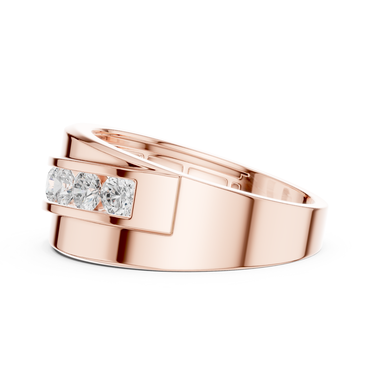 Lab Grown & Natural Round Shape Diamond Ethical Wear New Stunning Diamond Ring for Men