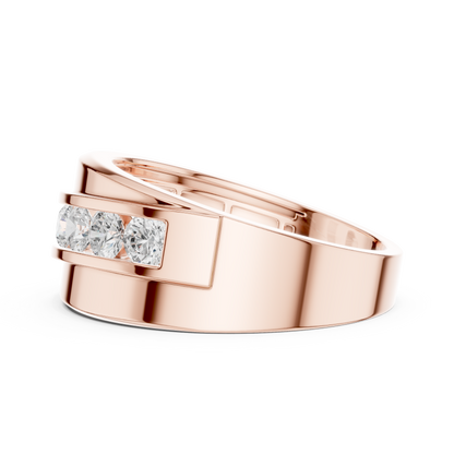 Lab Grown & Natural Round Shape Diamond Ethical Wear New Stunning Diamond Ring for Men