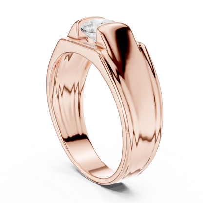 1.00 Ct Round Shapes Lab Grown Diamond Ring Classic Vintage New Style Men's Diamond Ring Daily Wear