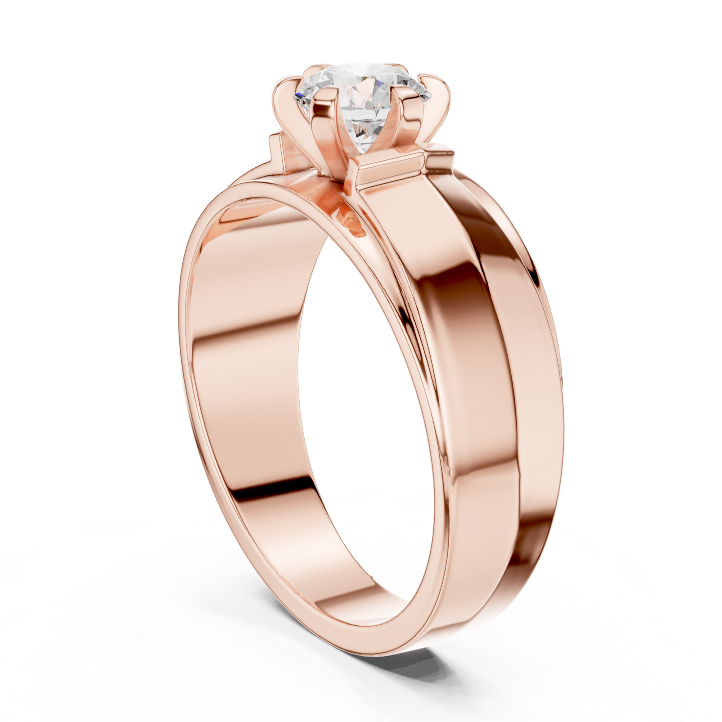 10k Solid Gold Round Shape Lab grown Diamond Stunning New Style For Men Diamond Ring