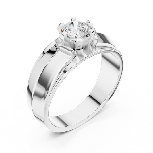 10k Solid Gold Round Shape Lab grown Diamond Stunning New Style For Men Diamond Ring