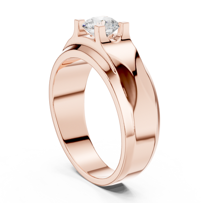 Round Shape Lab grown Diamond New Ethical Shinny Look Men's Diamond Ring For Birthday Gift