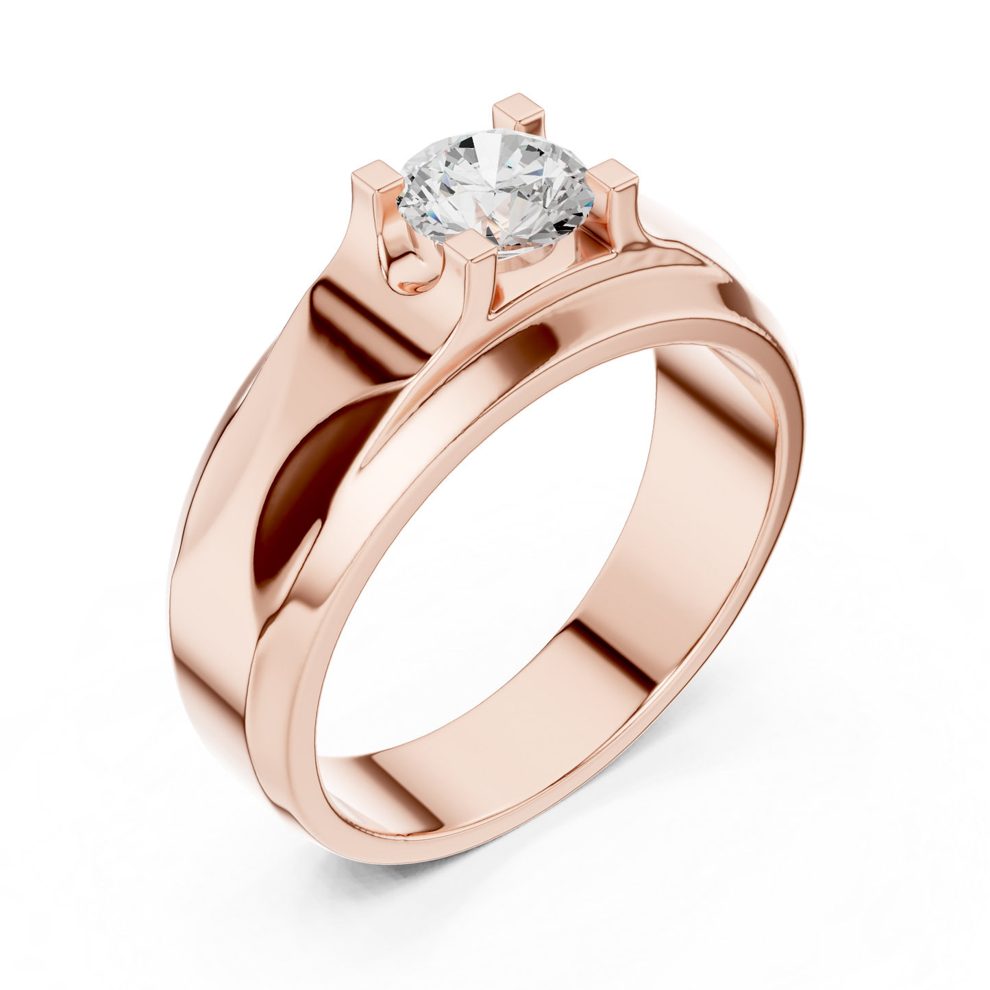 Round Shape Lab grown Diamond New Ethical Shinny Look Men's Diamond Ring For Birthday Gift