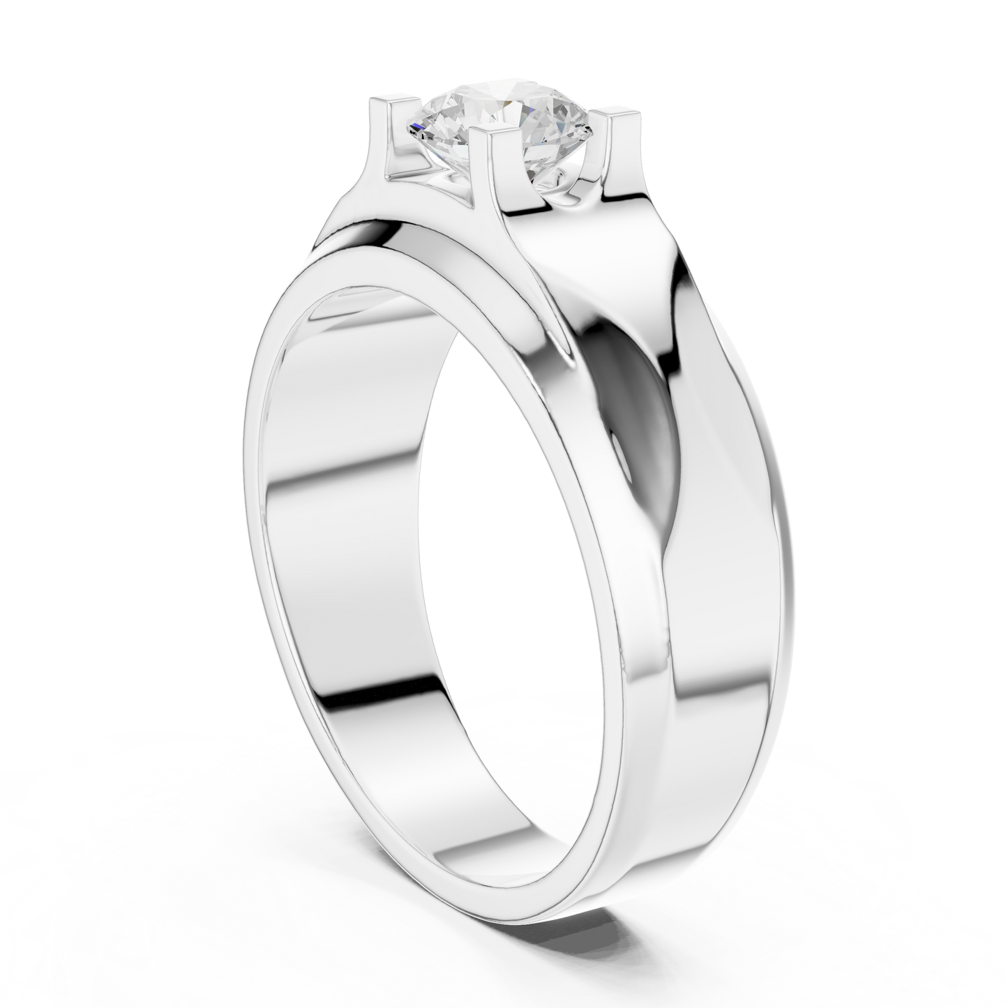 Round Shape Lab grown Diamond New Ethical Shinny Look Men's Diamond Ring For Birthday Gift