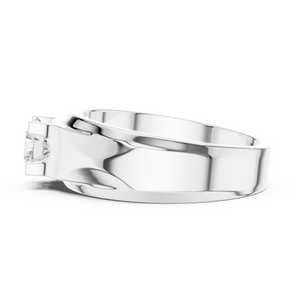 Round Shape Lab grown Diamond New Ethical Shinny Look Men's Diamond Ring For Birthday Gift