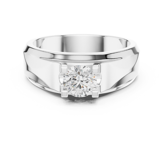 Round Shape Lab grown Diamond New Ethical Shinny Look Men's Diamond Ring For Birthday Gift