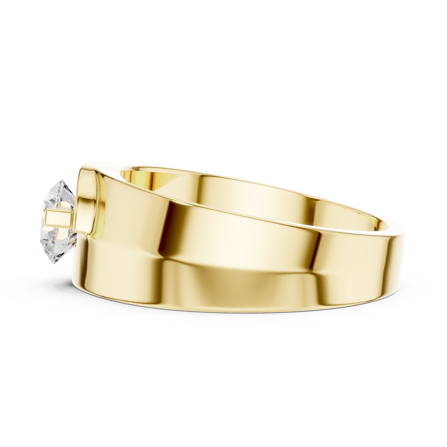 Round Shape Lab Grown Diamond Solitaire Vintage Fabulous Unique Type Diamond Ring for men Daily wear