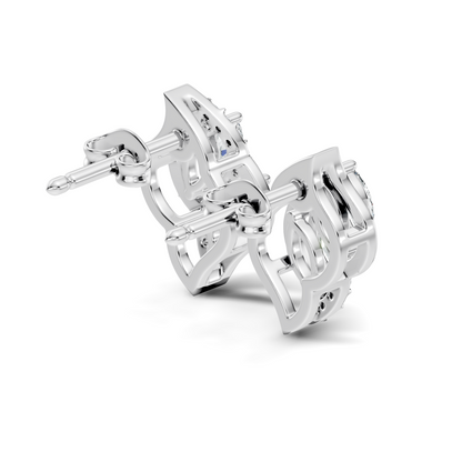 Marquise And Round Cut Lab Grown Diamond Earring Antique Delicate Daily wear Stud Earring For Women's