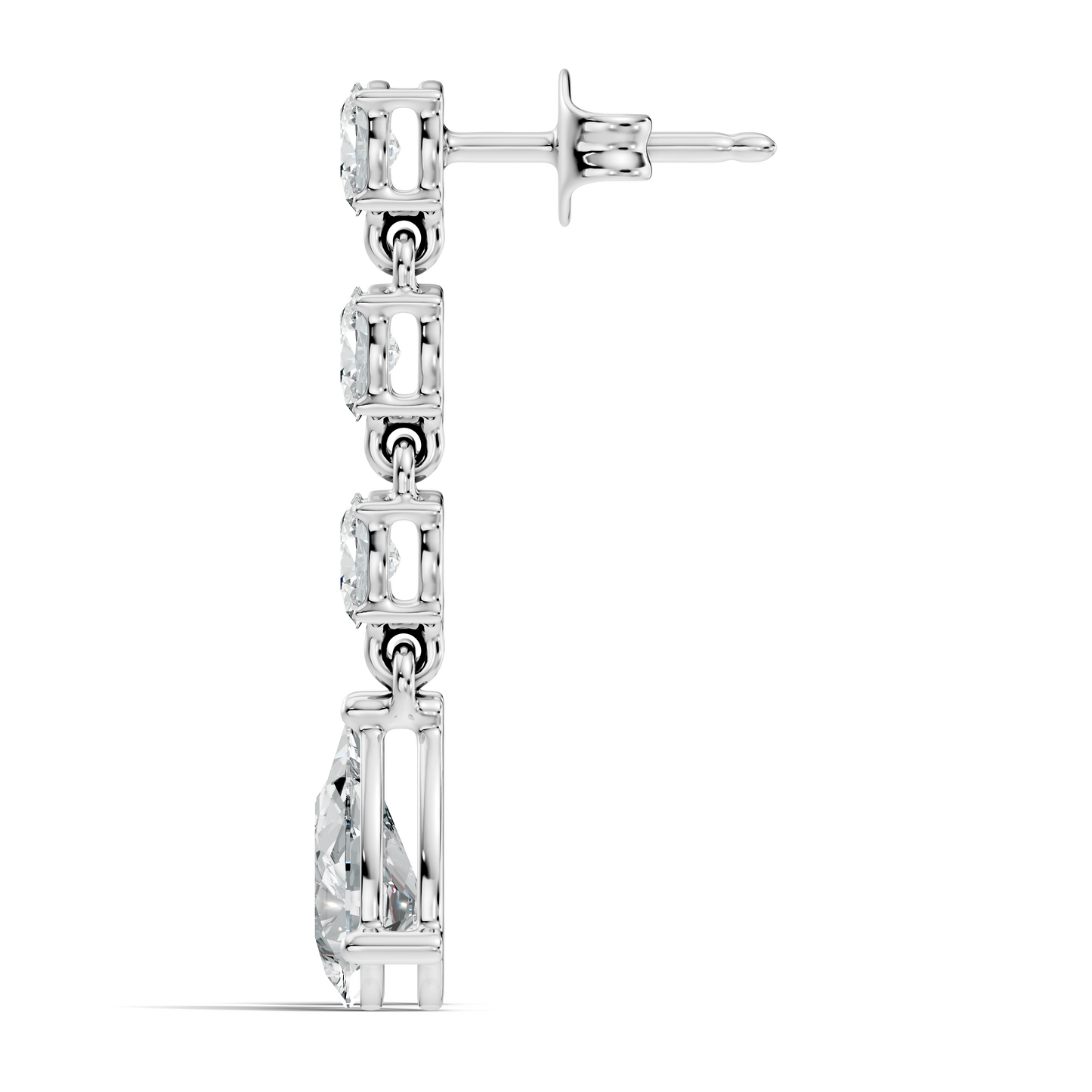 Pear And Oval Cut Lab Grown Diamond Circle Shape Antique Delicate Prong Set Bridesmaid Dangle  Earring Gift For Women's