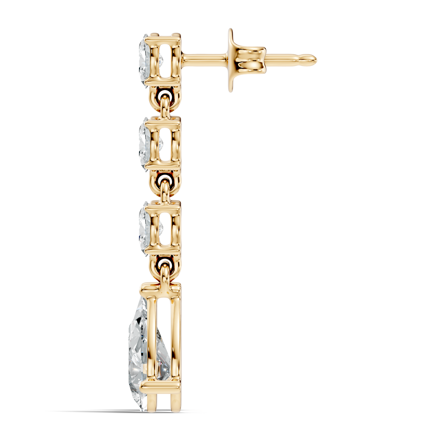 Pear And Oval Cut Lab Grown Diamond Circle Shape Antique Delicate Prong Set Bridesmaid Dangle  Earring Gift For Women's