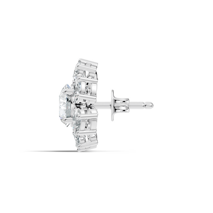 Oval Shape 8.44 CT Round Cut Diamond Delicate Classic Prong Set Dainty Stud Earring Gift for Women's