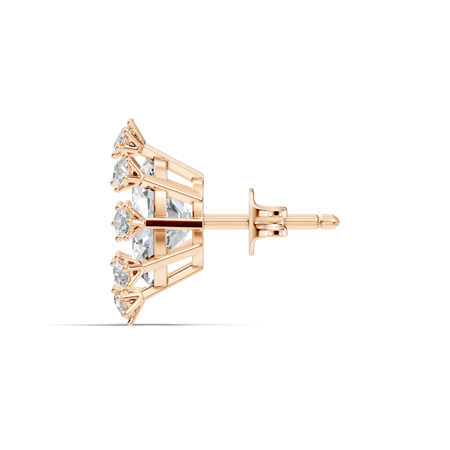 Oval & Round Shapes 4.51 Ct Lab Grown Diamond Esthetic New Style Studs Diamond Earrings For Women