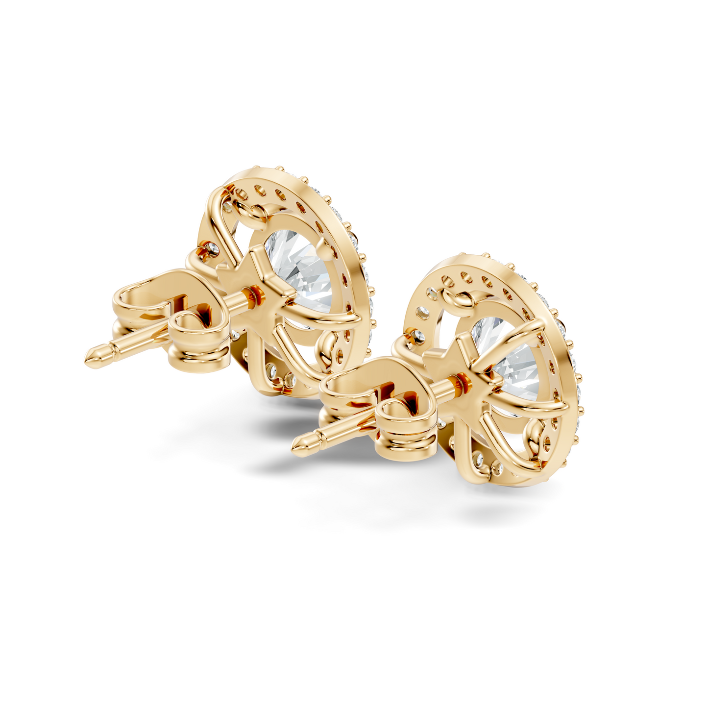 2.12 Ct Lab Grown Diamond Round Shape Minimalist New Classic Diamond Earrings For Wedding Wear