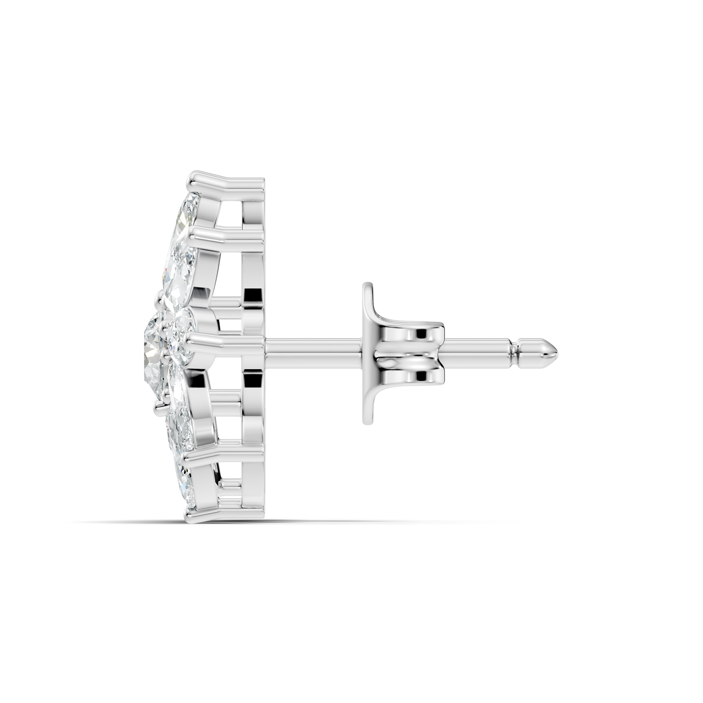 Marquise & Round Shape natural & Lab Grown Diamond New Style Esthetical Diamond Earrings For Birthday Gift