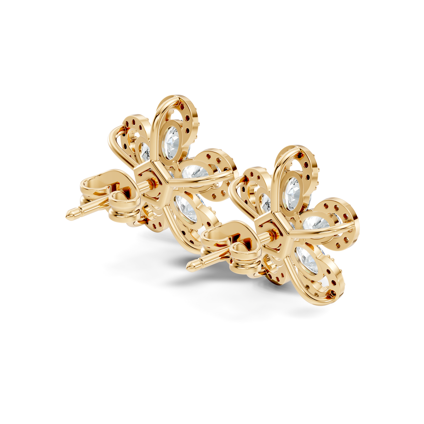 2.56 Ct Round & Oval Shape Lab Grown & Natural Diamond Every Wear Sparkling Diamond Earrings For Women