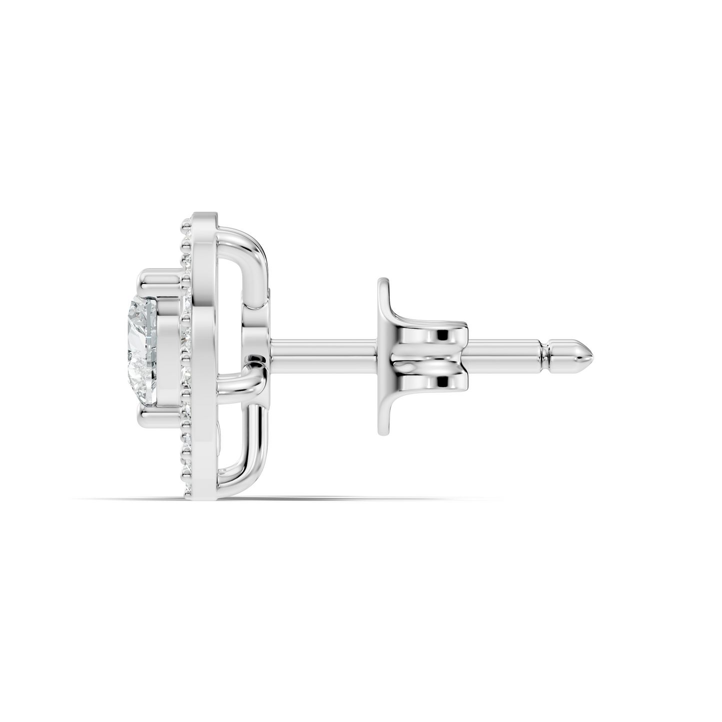 Round & Heart Shape Lab Grown Diamond 10k Solid Rose Gold Unique Diamond Earrings Anniversary Gift For Women