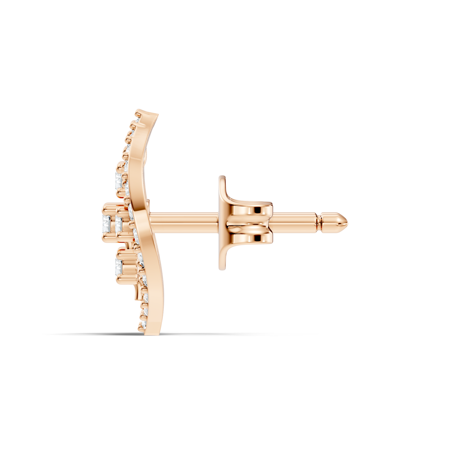 10k Solid White Gold Round Shape Lab Grown & Natural Diamond New Every Sparkle Diamond Earrings For Her