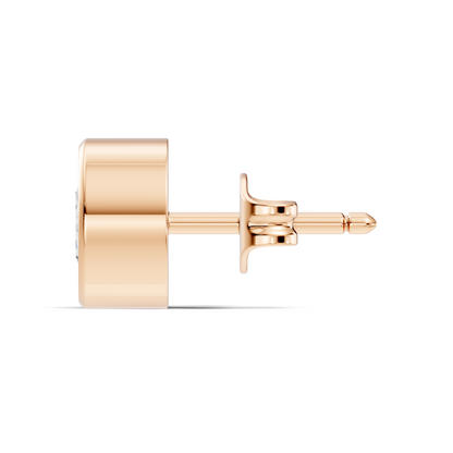 Round Shape Lab Grown Diamond 10k Solid Gold Diamond Earrings For New Party Wear Look For Women