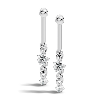 18k Solid Gold Round Shape Natural & Lab Grown Diamond New Classic Studs Women Diamond Earrings