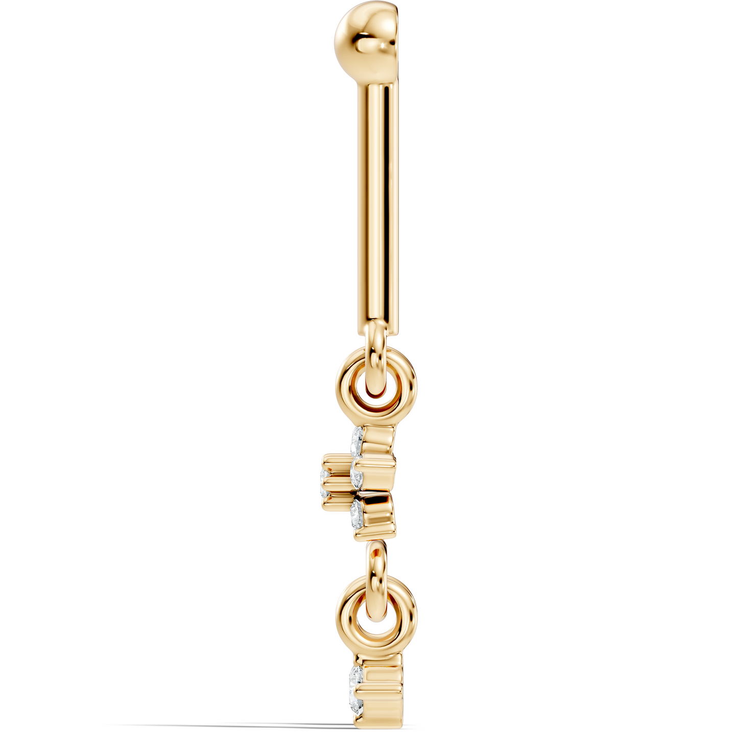 18k Solid Gold Round Shape Natural & Lab Grown Diamond New Classic Studs Women Diamond Earrings