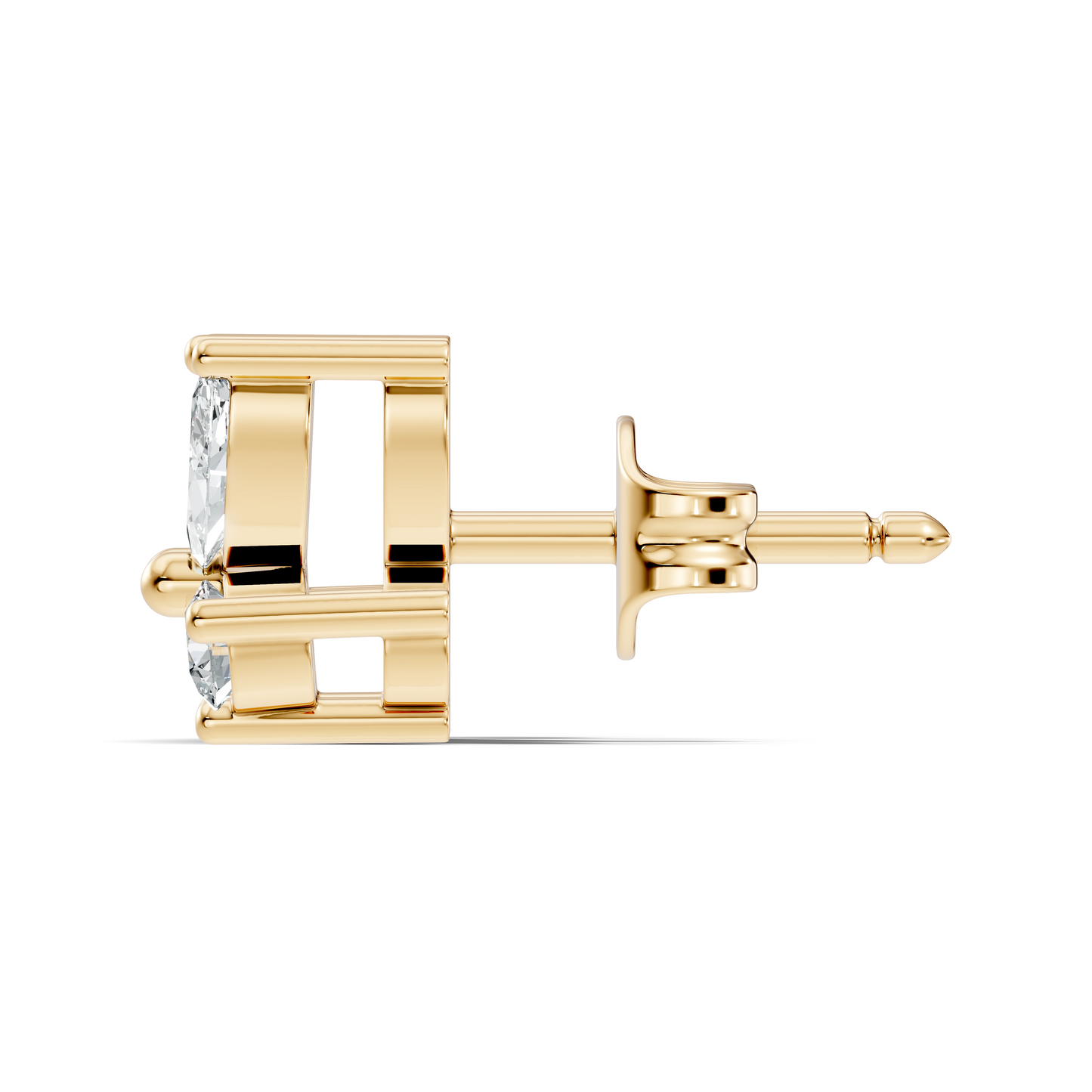 Stunning Marquise & Round Natural Diamond 14k Solid Gold Elegance Vintage Earrings For Birthday Gift