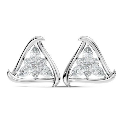 Elegant Pear Or Round Shaped Diamond Stud Earring Classic Affordable Earring Perfect Gift In 14K Solid Gold