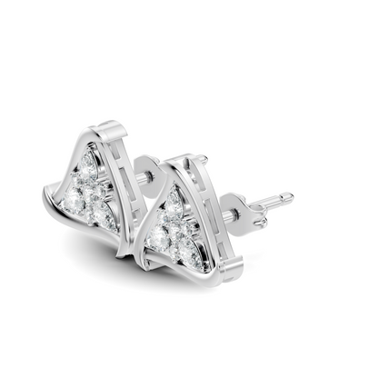 Elegant Pear Or Round Shaped Diamond Stud Earring Classic Affordable Earring Perfect Gift In 14K Solid Gold