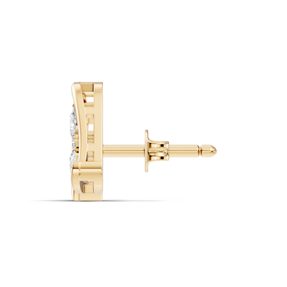 Elegant Pear Or Round Shaped Diamond Stud Earring Classic Affordable Earring Perfect Gift In 14K Solid Gold