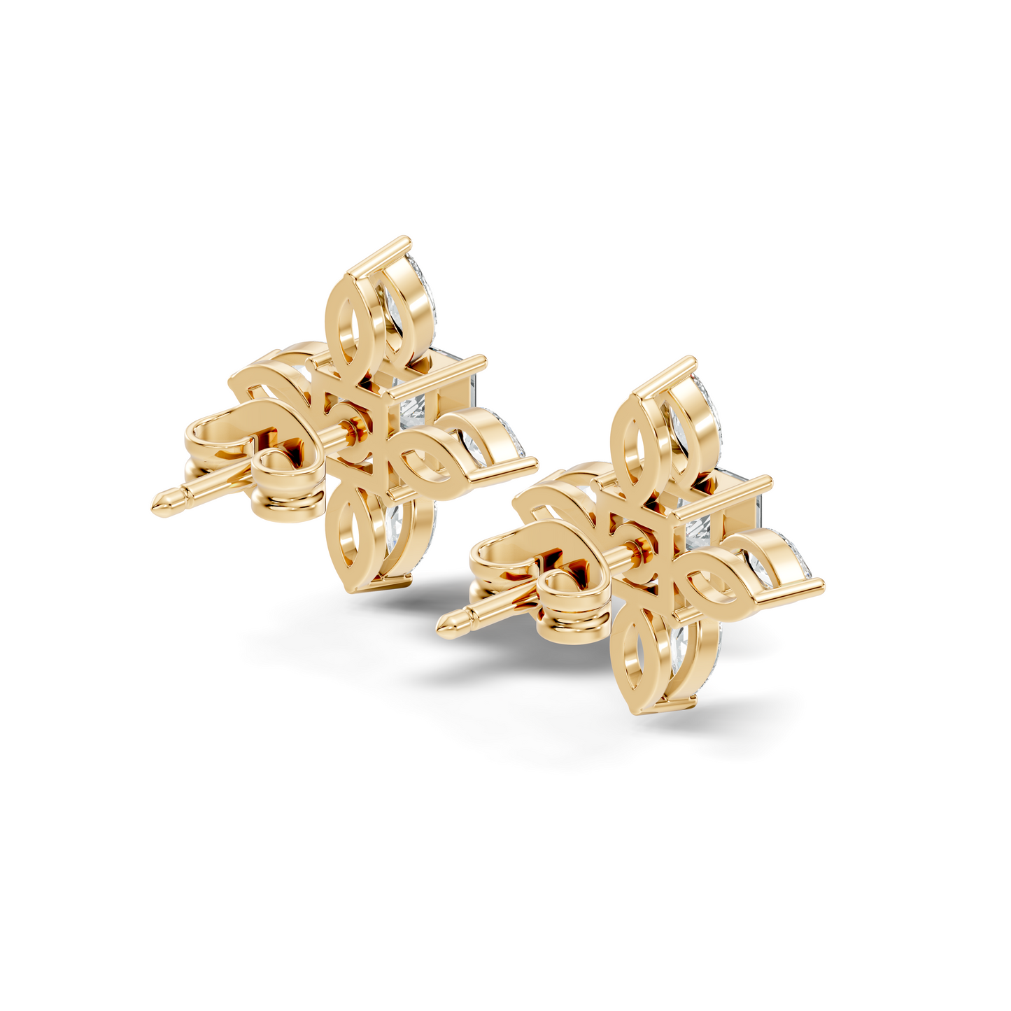 Princess & Marquise Cut 1.90 Ct Lab grown Diamond New Arrival Shinning Sparkle Diamond Earrings For Daily Wear