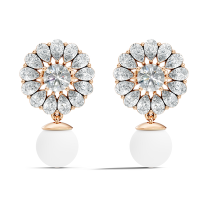 3.24 CT Pear Cut Diamond Stud Lab Grown Wedding Studs Unique drop Earring Gift For Women's