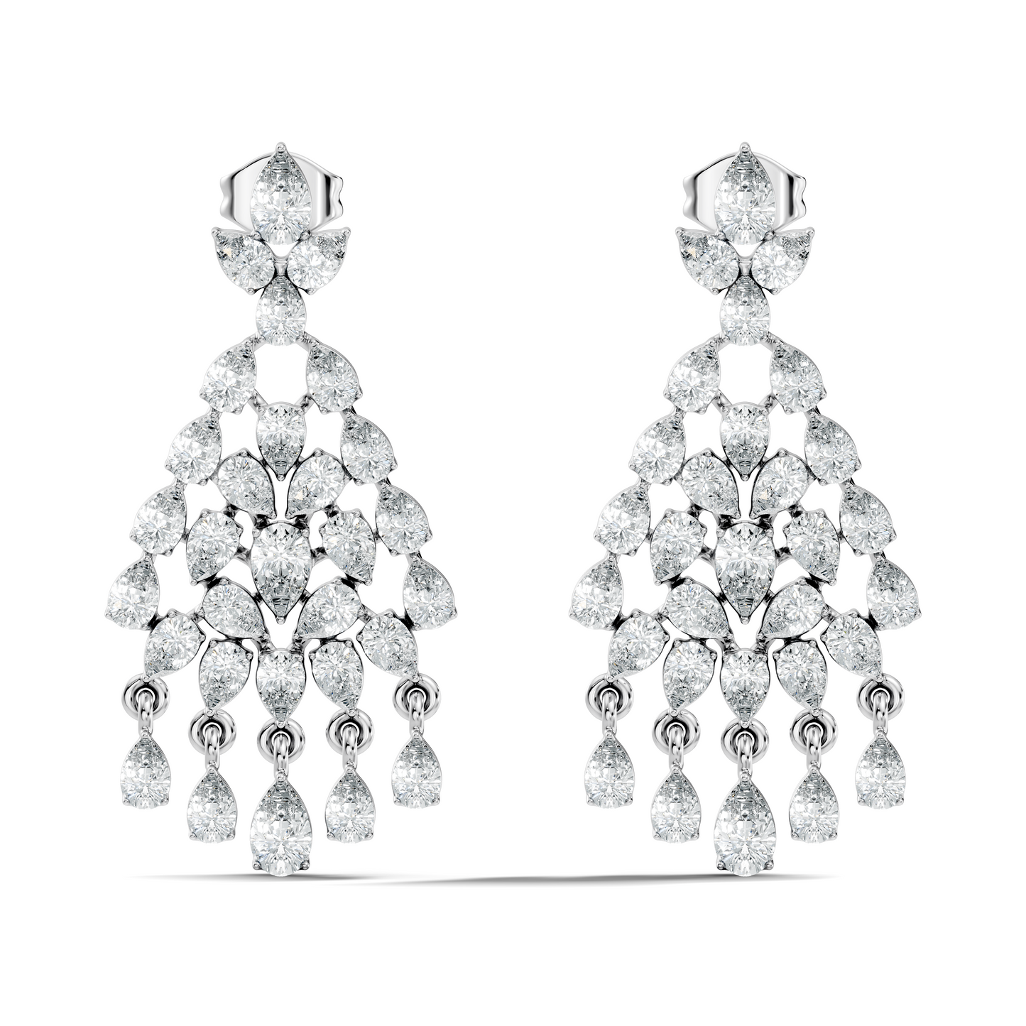 Pear Shape 8.10 Ct Lab Grown & Natural Diamond Sparkling Shinny Beautiful Earrings For Anniversary Gift