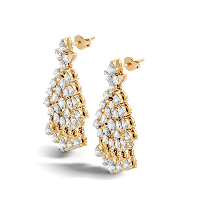 Pear Shape 8.10 Ct Lab Grown & Natural Diamond Sparkling Shinny Beautiful Earrings For Anniversary Gift