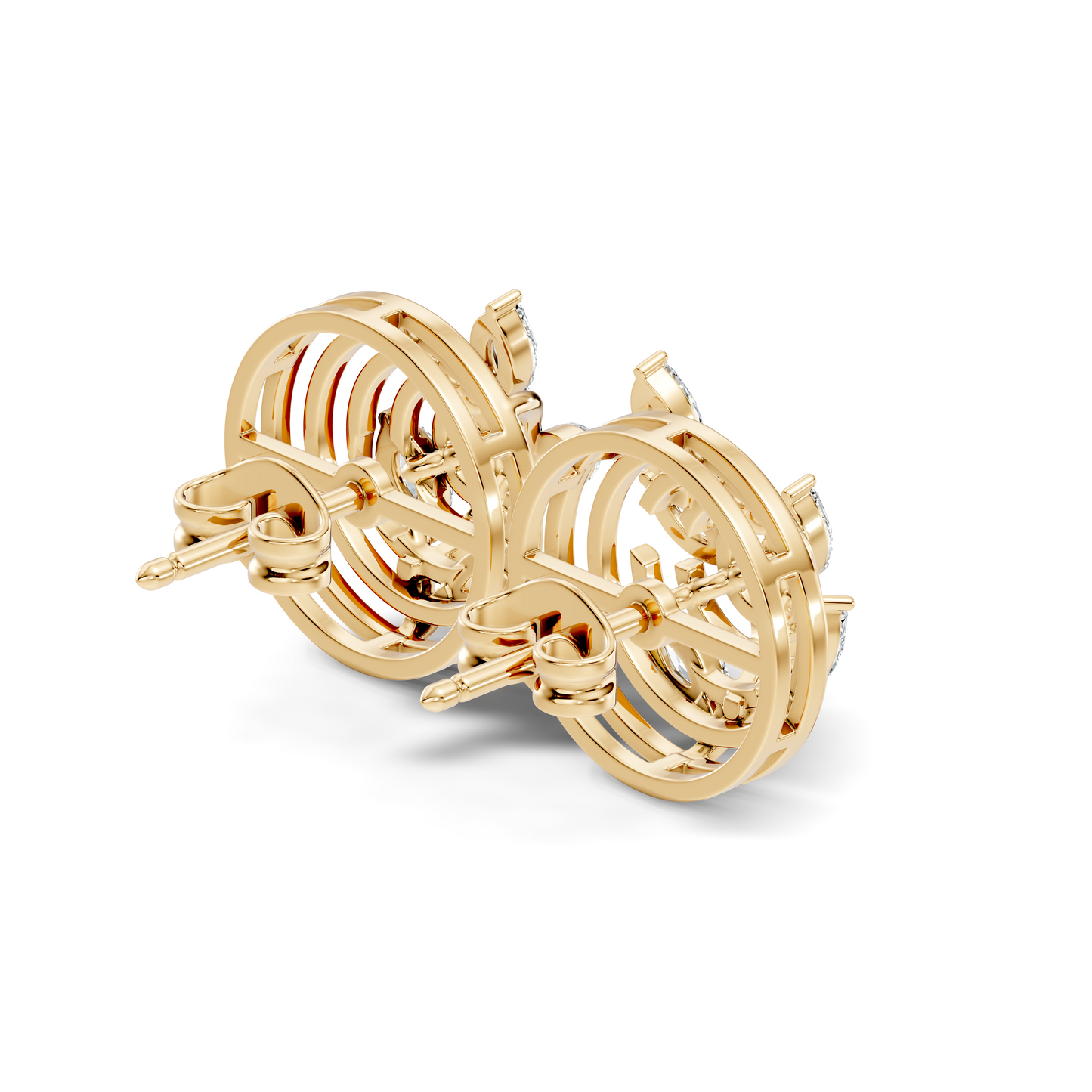 Marquise Cut 18k Solid Rose Gold New Style Ethically Wear Diamond Earrings For Women