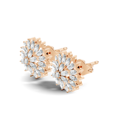 Round And Marquise Shape 1.19 Ct Natural & Lab Grown Diamond Fantastic Sizzling Diamond Earrings For Her