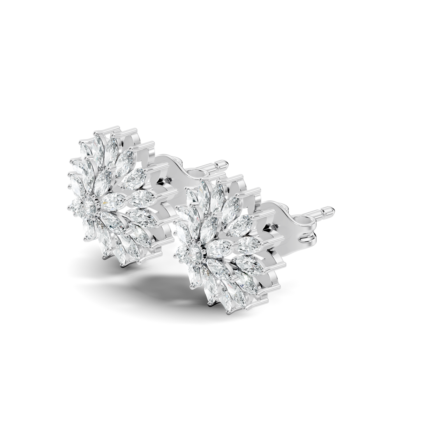 Round And Marquise Shape 1.19 Ct Natural & Lab Grown Diamond Fantastic Sizzling Diamond Earrings For Her