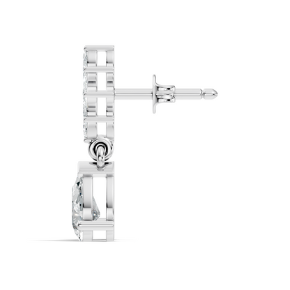 1.35 CT Pear Or Marquise Cut Diamond Tear Drop Earring Vintage Inspired Stud Earrings For Her