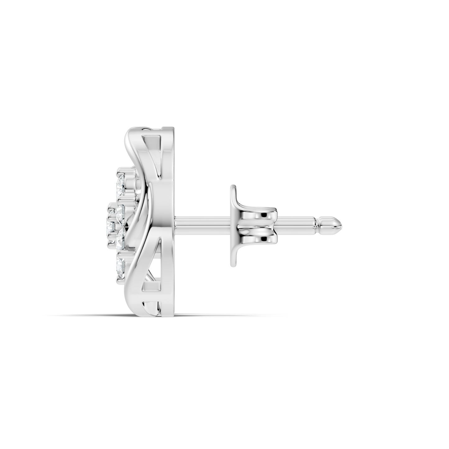 Round Shape Lab Gown & Natural Diamond Affordable Stunning Sparkling Diamond Earrings For Anniversary Gift