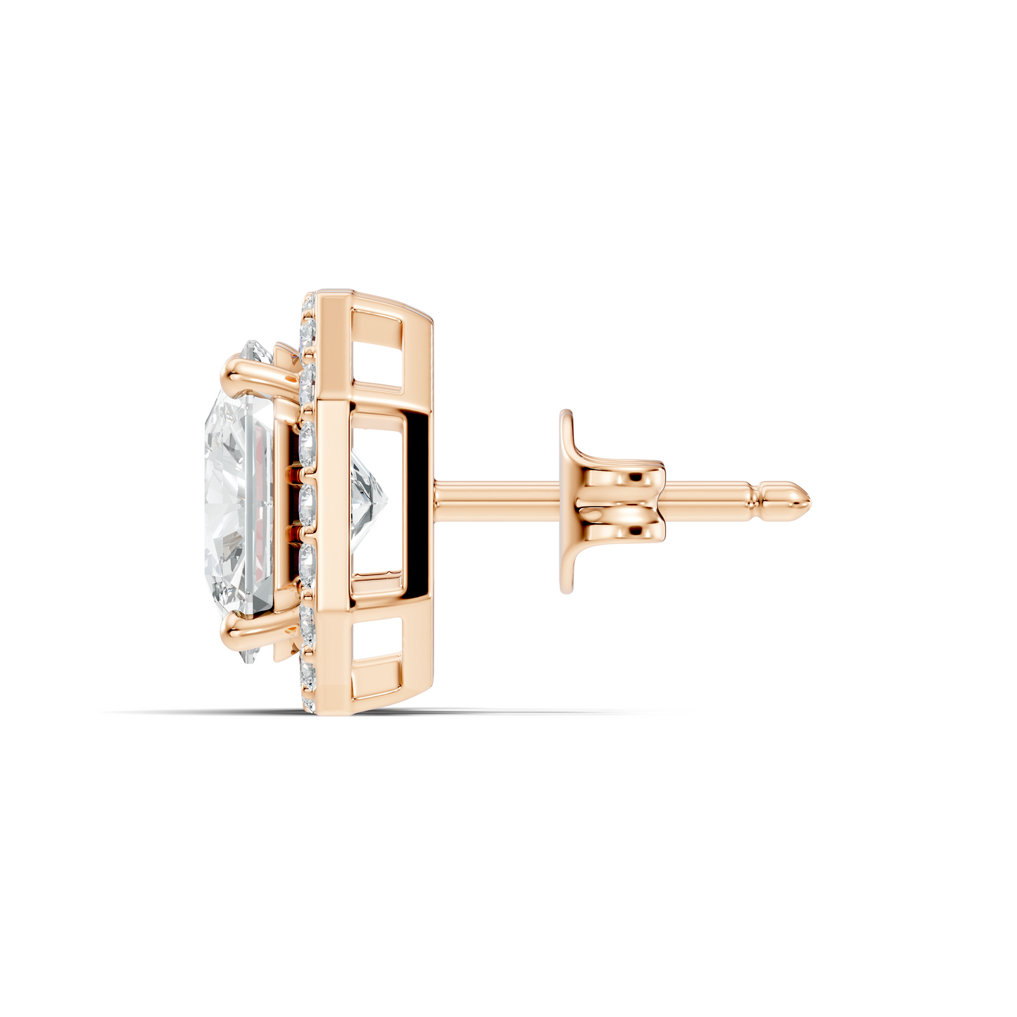 Radiant Square & Round Shape 4.02 Ct Lab Grown Diamond 14k Solid Gold Stunning New Classic Studs Diamond Earrings For Her Gift