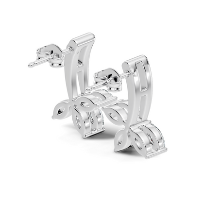 14k Solid rose Gold Marquise Shape Lab Grown Diamond New Style Dazzling Elegance Diamond Earrings For Her