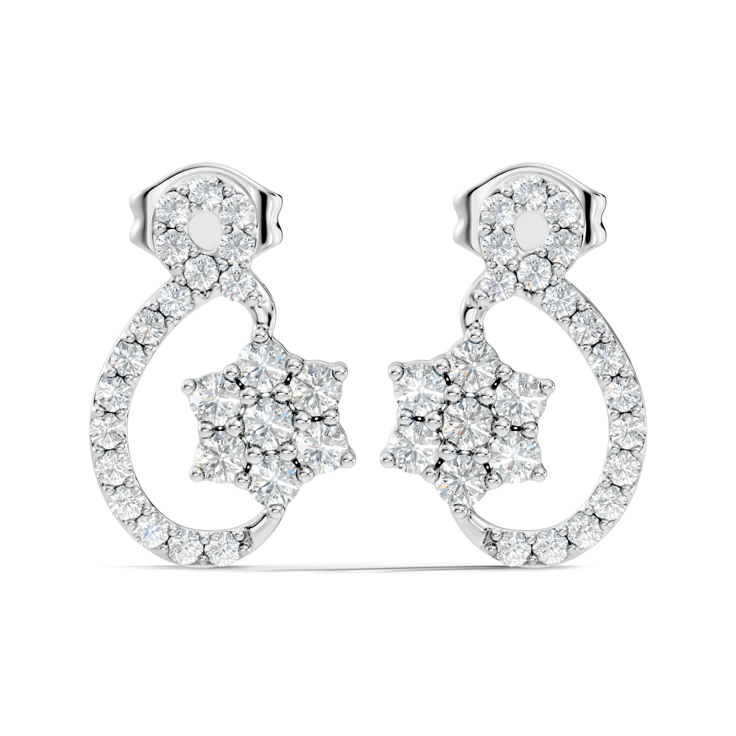 Round Shape Full Studs Natural & Lab Grown Diamond Earrings For Women Daily Wear