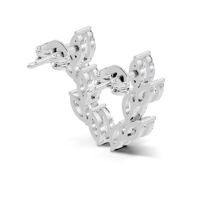 10k Solid Rose Gold Dainty 1.00 carat Marquise Shape Lab grown & Natural Diamond Earrings For Her