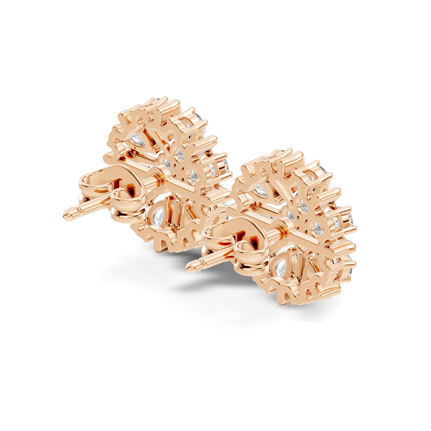 2.32 Ct Sparkling Round Style Round & Pear Shape Natural-Lab Grown Diamond Esthetical Party Wear Diamond Earrings For Women